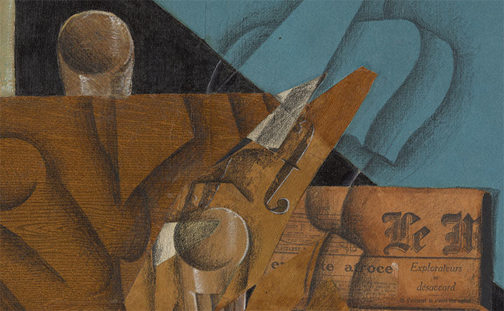 Detail of Juan Gris's "The Musician's Table"