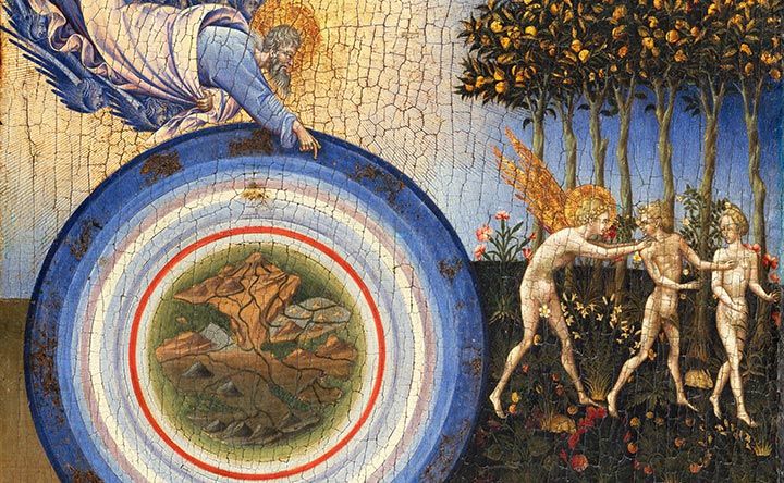 Detail of Giovanni di Paolo's The Creation of the World and Expulsion of Paradise 